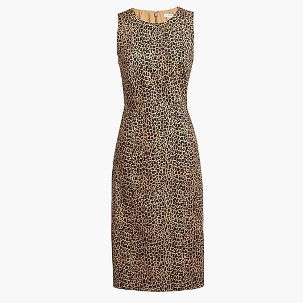 J.CREW Sleeveless Leopard Sheath Dress
